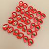 Set of 10 or 30 pieces: Sweet and Cute Strawberry and Cherry Fruit Hair Ties for Little Girls—Red and Festive