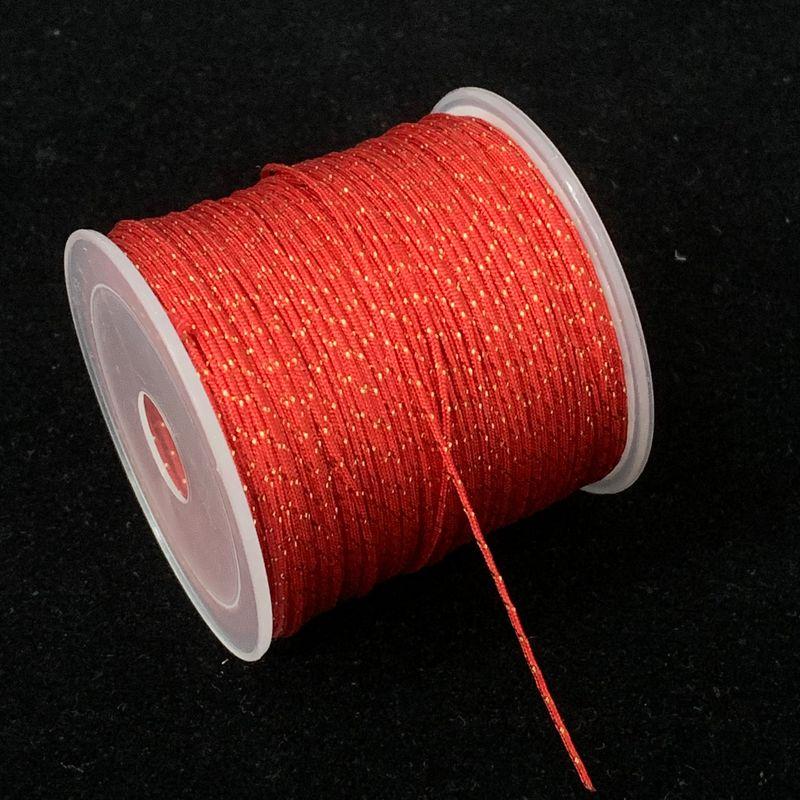 

No. 72 Jade Thread Carrying Strap Braided Bracelet Braiding Thread Hand-Knitted Necklace Pendant Rope Hand-Knitted Rope DIY Material Sprinkle Gold Jade line Red(0.8mm/50 m)