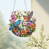 Acrylic Special Shape Bird Flower 5D DIY Diamond Painting Dots Pendant Diamond Painting Decor Rhinestone Diamond Art Pendants