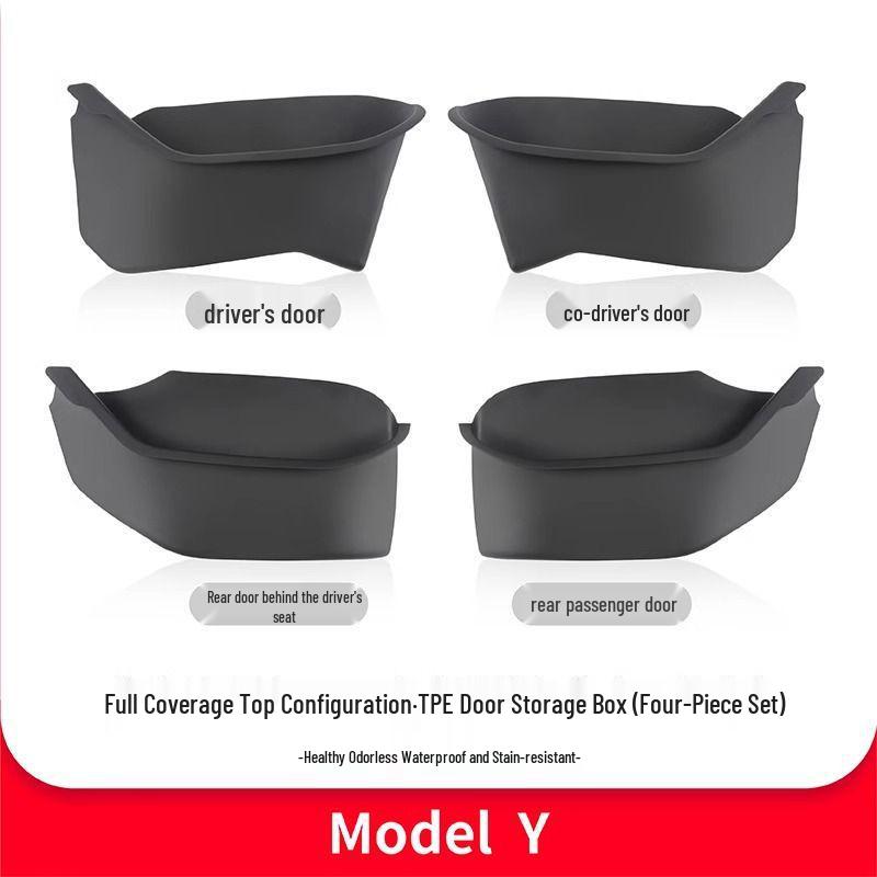 Cutie de depozitare cu fantă pentru ușă, covorașe și accesorii pentru Tesla Model 3/Y Reîmprospătat