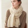 Women's 100% Pure Cashmere Scarf: Versatile, Warm, and Simple Solid Color for Autumn/Winter Neck Protection.
