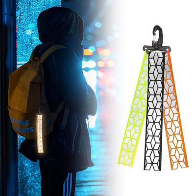 1/6 Stück reflektierender Riemen mit hängender Schnalle, hohe Sichtbarkeit, Outdoor, Klettern, Camping, Radfahren, Sicherheitsreflektor, Rucksack, Schlüsselanhänger, Anhänger