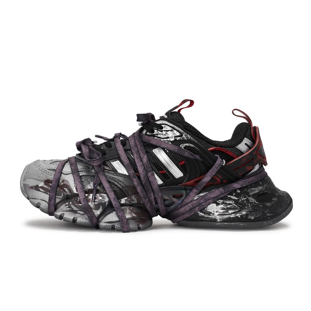 adidas XLG RUNNER DELUXE Protiskluzové Odolné proti oděru Nízké Běžecké boty Unisex Černá Červená Stříbrná JQ2974(Team80-S-BOX)