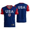 USA Men's Casual Letter Print Short Sleeve T-Shirt