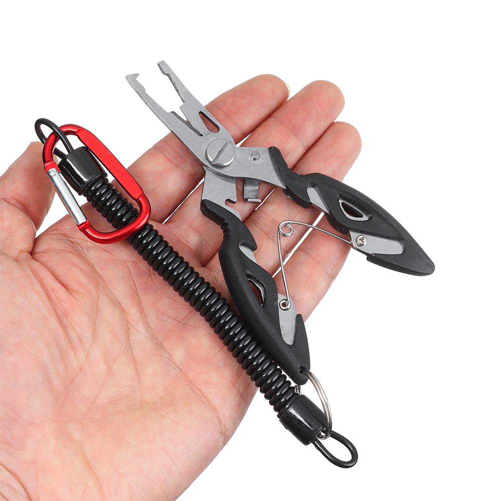 Fishing Pliers Fishing Tackle Stainless Lanyards Hook Recover Split Ring Fishing Accessories Use Tongs Multifunction Scissors