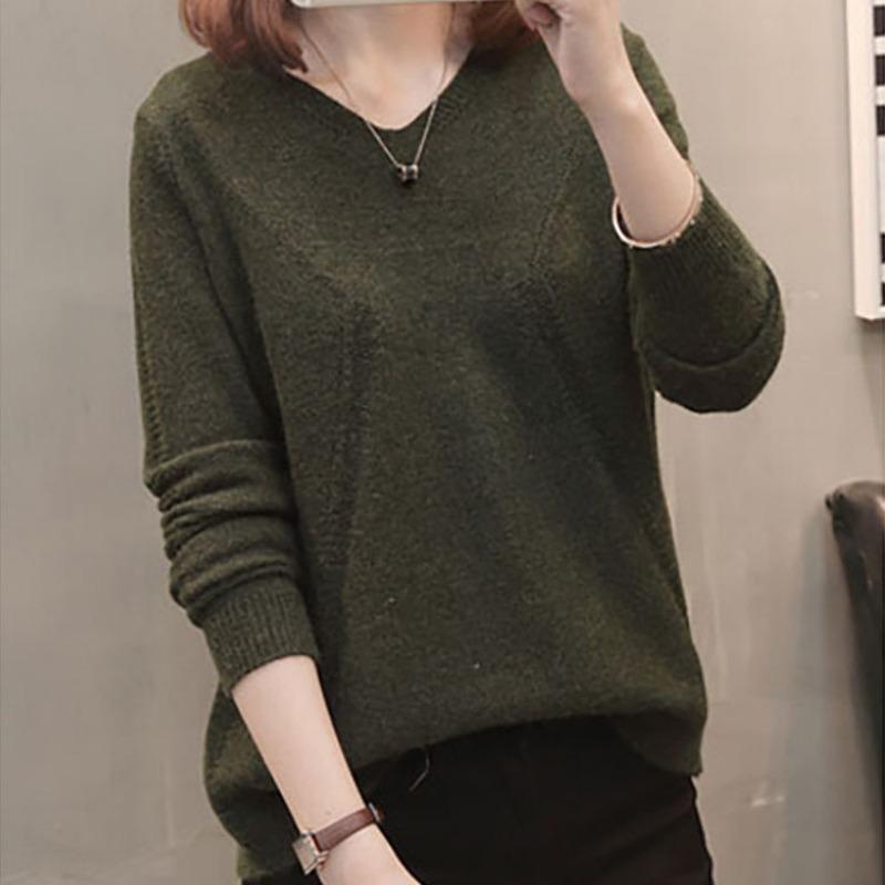 Hooded Sweater with Buttons on The Back for Women Stylish Slimming Knitted Sweater with Solid Color Base