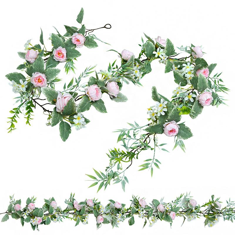 Simulation Rose Vine Home Wedding Wedding Arch Winding Decorative Vine Eucalyptus Leaves Simulation Vine