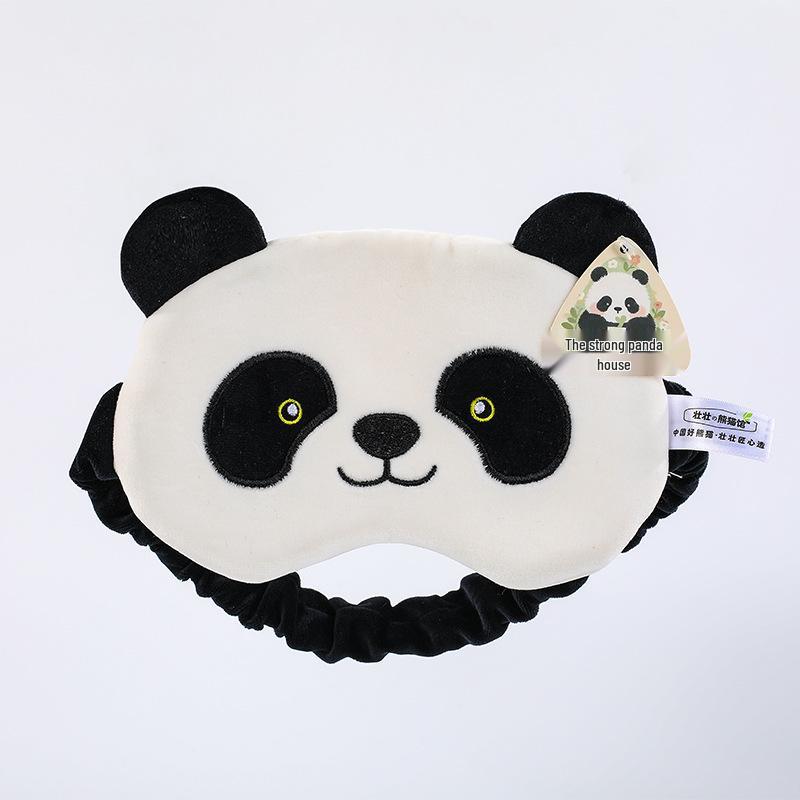 Cute Panda Plush Accessories Set: Embroidered Hat, Eye Mask, Hand Puppet, Neck Pillow - Cozy Winter Essentials for Women (8 Pieces)
