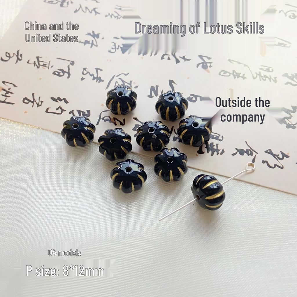 Gold-Painted Cat Head Bead for DIY Christmas Jewelry