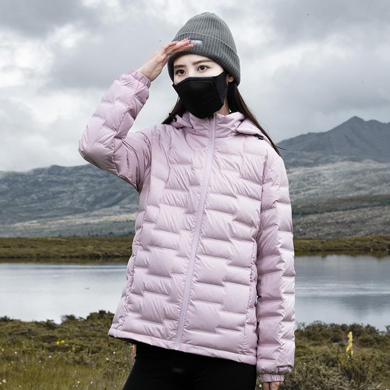 New light and thin down jacket men's graphene inner windproof and warm winter hooded sports down jacket women's jacket