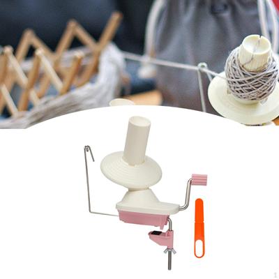 Yarn Ball Winder with Handle Low Noise Wool Cake for Skein Thread Knitting