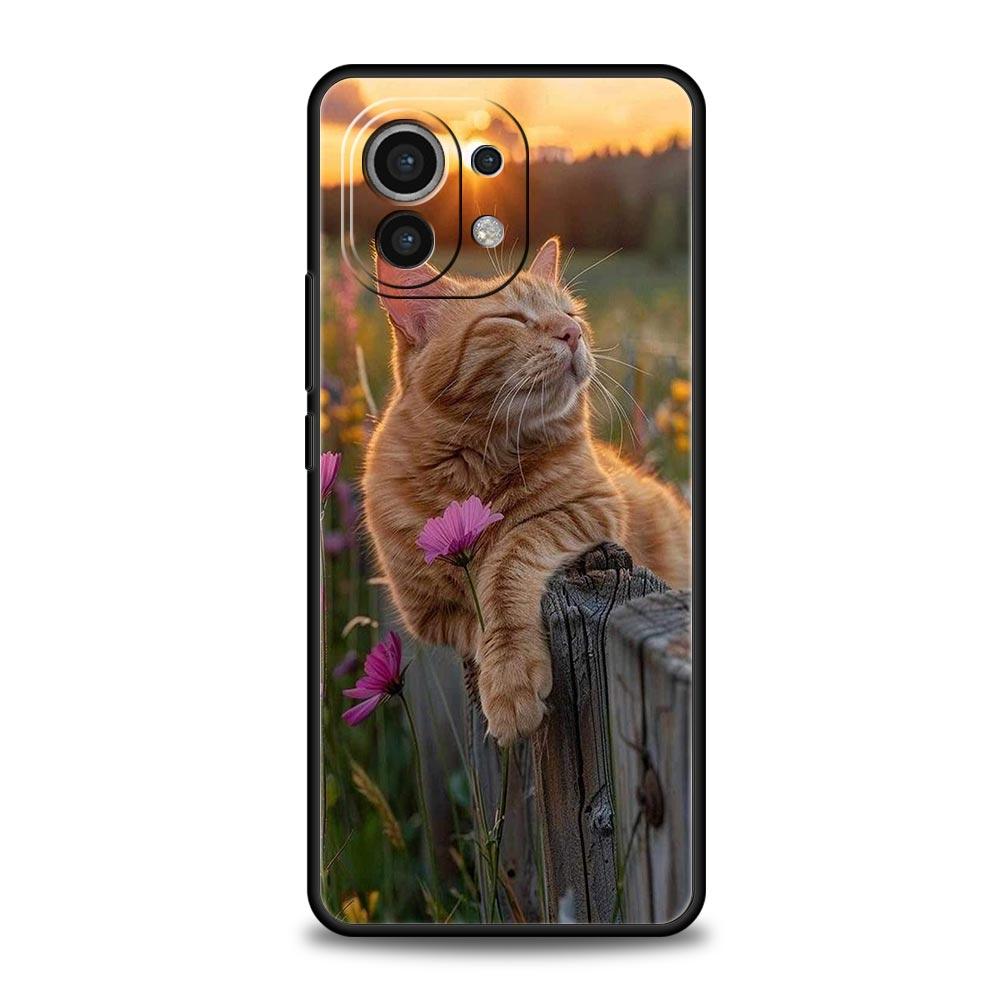 Phone Case For Xiaomi Mi 15 14 14T 13T 12T Pro 12 13 11 Lite 5G 11T X6 X5 Pro Soft TPU Cover Simple lavender Purple flowers