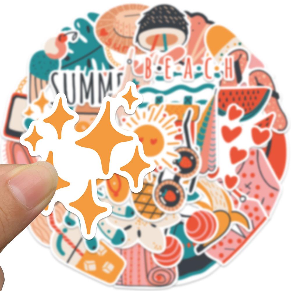 39 Cartoon Summer Fresh Graffiti Stickers DIY Decorative Suitcase Pen Guitar Notebook Waterproof and Non-invasive