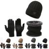Hat Unisex Knitted Hat Scarf Hat Two-piece Set Peaked Hat Ear Protector Hat Cycling Cold Resistant Warm Set