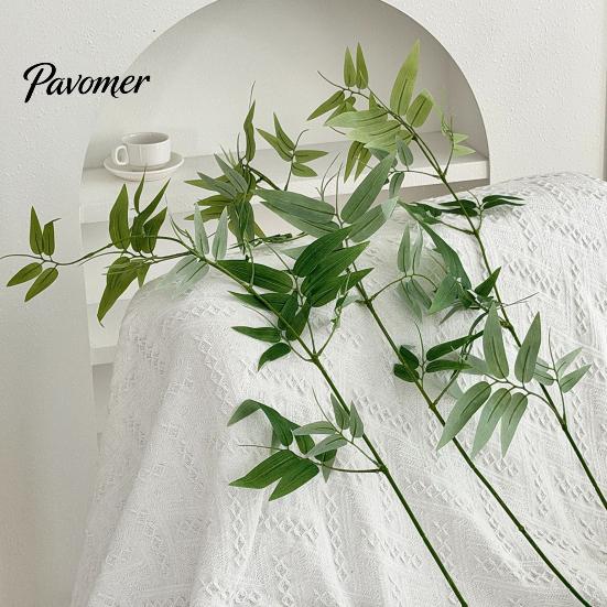 Atmosphere Enhancing Floral Decor Bamboo Tree Branches, Long Stems Faux Greenery, Artificial Plants, Leaves Elegant Zen Style Soft Decoration