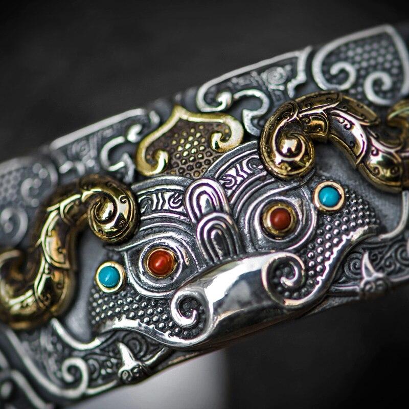 New Handmade Men's Bracelet Gluttonous Opening Adjustable Bracelet Fashion Domineering Jewelry Accessories