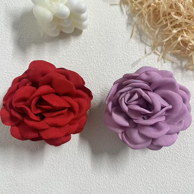 1/2/6pcs Stereoscopic Rose Flower Hair Clip Fpr Women Elegant Back of The Head Hair Shark Clip able Girl Hair Accessories