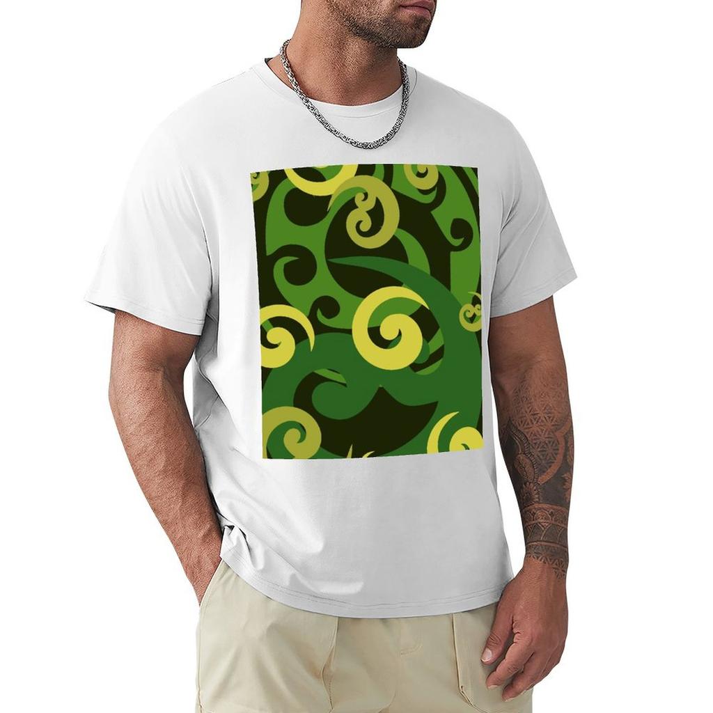 Koru design Green TShirt plus size clothes korean fashion valentines boutique clothes big and tall t shirts for men
