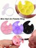 2 Stück/5 Stück Mini-Nagelkunst-Palette Ring, Ovale Finger-Mischpalette für Nagellack-Pigmente, Leichte Nagelkunst