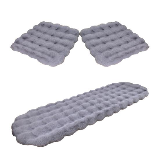3Pcs Car Seat Cushion Fluffy Vehicle Seat Cover Plush Fleece Thickened Warm Auto Chair Pad