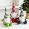 Christmas Decoration Dwarfs Ornament Knitted Striped Hat Gnomes Swedish Tomtes Plush Dolls Figurine Home Table Decors