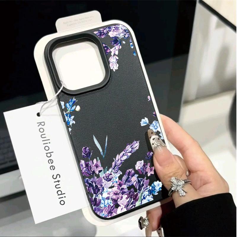 White Flowers Leaves Leather Silicone Case For Motorola Edge 60 50 Fusion NEO Stylus G84 G54 G85 G35 G05 G34 G75 G15 G Play 2025