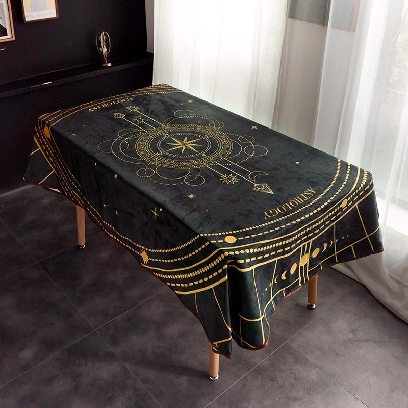 VIKAMA Himmlisches Tarot Tischdecke, Esoterischer Bedruckter Stoff Für Esszimmer Und Mystische Wohnkultur Akzente