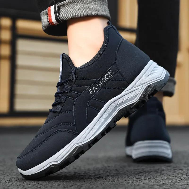 Fashion Men's Shoes Casual Keep Warm Men Cotton Shoes with Fur Luxury Designer Loafers Sneakers Men's Walking Shoes Botas Hombre2024