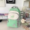 Simple Blocked Color Letter Rabbit Ear Decoration Student Casual Backpack