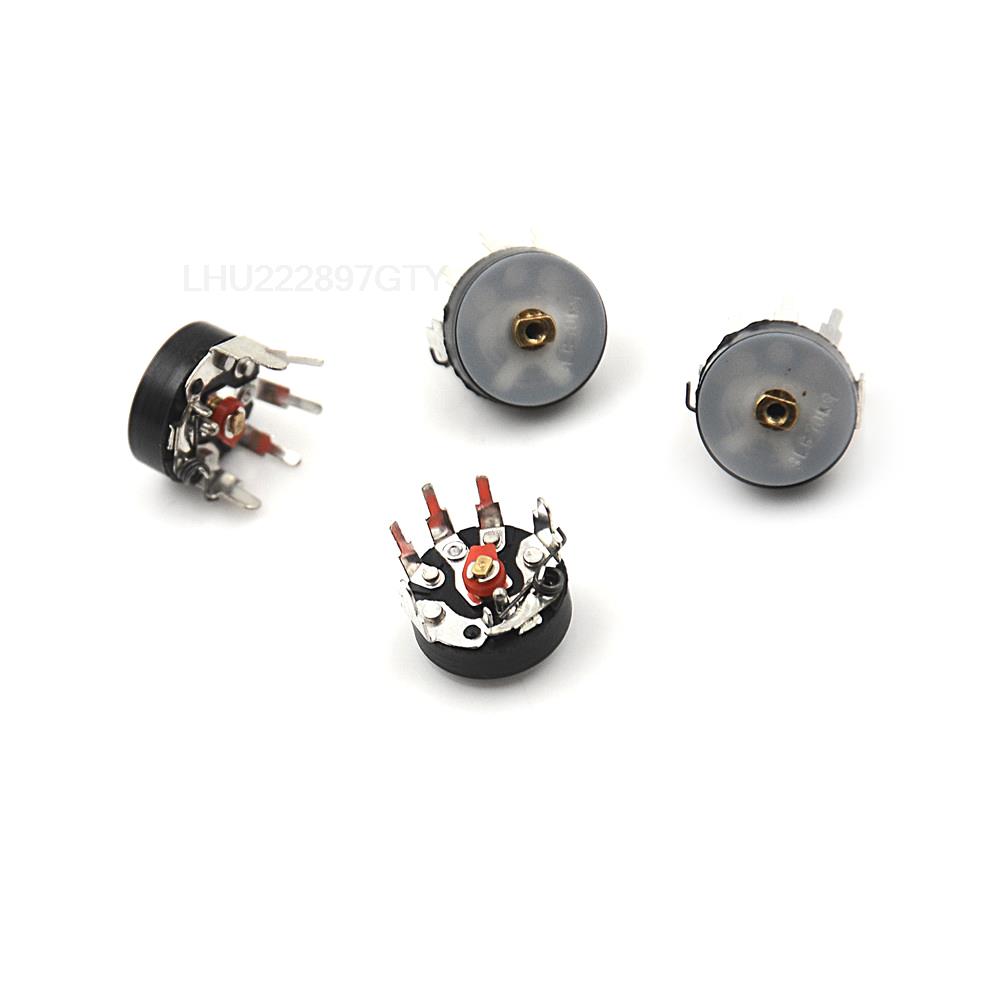 10 Pcs Straight Angle Radio Potentiometer RV12MM B503 B50K Power Amplifier Volume Potentiometer With Switch