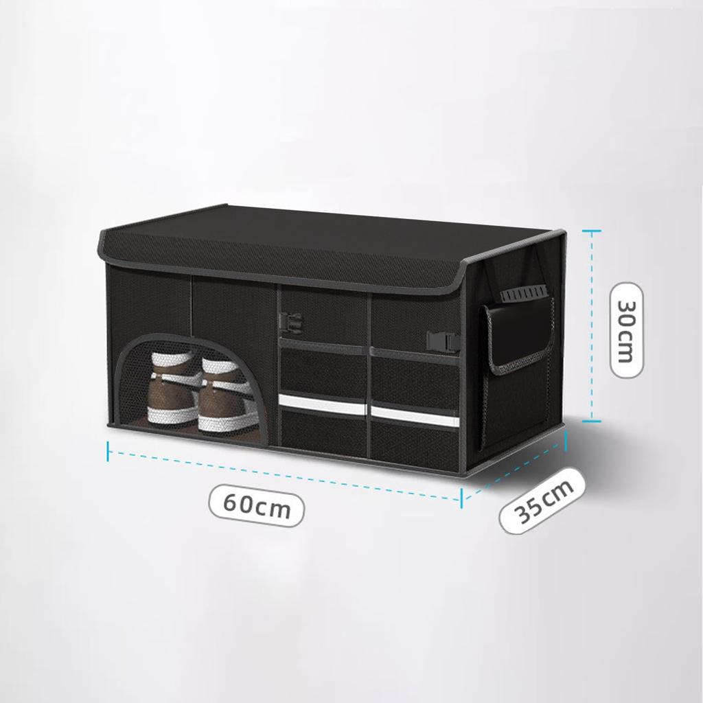 Gevvnss Car Storage Box Storage Box Large Capacity Car Trunk Storage Box Ox Waterproof Folding Storage Case Storage Case Easy To Clean Black Bag