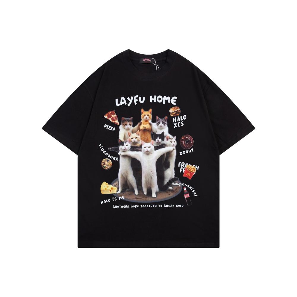Y2k Casual Tops Female Clothes Girls Korean Fashion Blouse Kawaii Harajuku Streetwear Pet Dogs Cats Graphic Tees Women's T-shirt