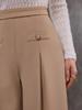 European High Waist Casual Wide-Leg Pants for Women - Elegant and Stylish
