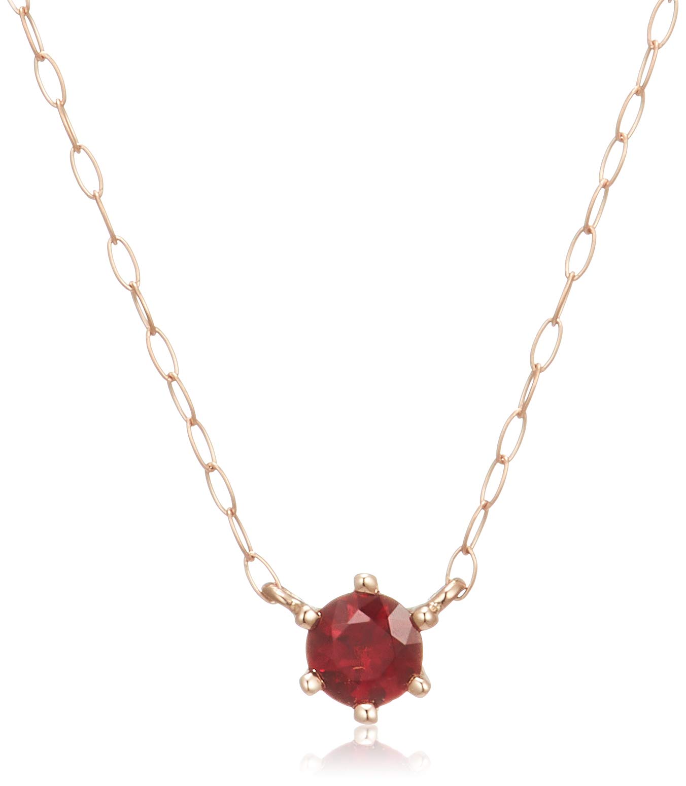 

[ESTELLE] ESTELLE [WEB Exclusive Item] January Birthstone Garnet K18 Pink Gold Necklace 0351-9583-0019-0000