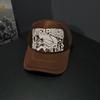 Spring and Summer European and American Personalized Printed Alphabet Baseball Caps Men's and Women's Sunshade Mesh Color Matching Outdoor Piano Hats