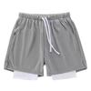 Men's Quick-Dry Breathable Two-in-One Fitness Shorts for Basketball & Running