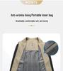 Men's Stand Collar Solid Color Casual Business Jacket for Mid-Aged & Young Adults