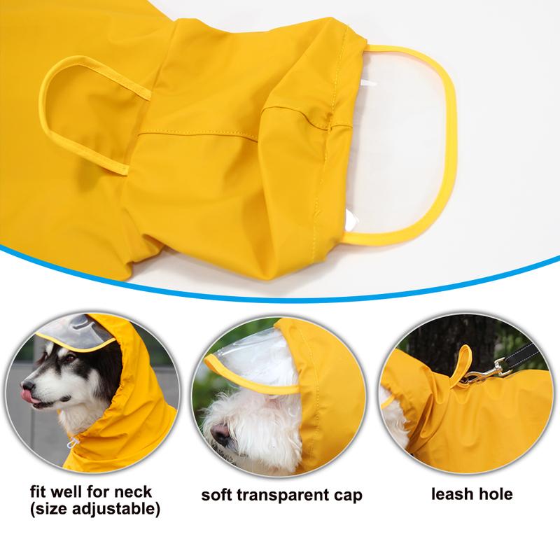 2 In 1 Big Dog Raincoat Waterproof Pet Clothes for Small Medium Dogs Golden Retriever Corgi Rain Coat Artículos Para Mascotas