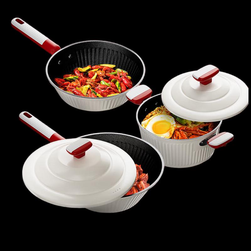 DSENDZ Urban Lady 3-Piece Non-Stick Cookware Set
