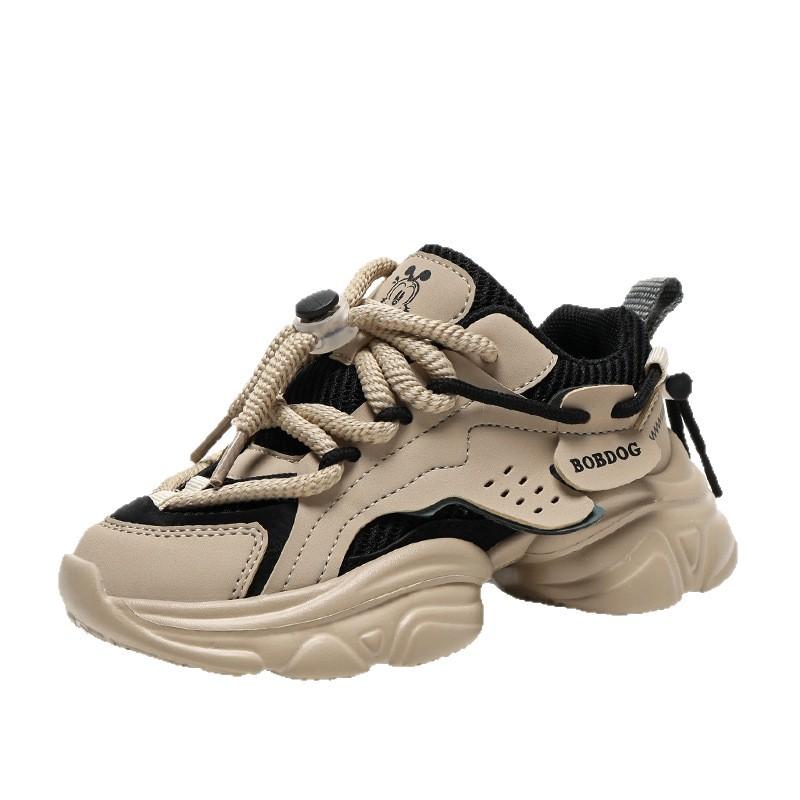 Babudou Boys' Shoes, New Autumn Collection, Breathable Double-mesh Design, Suitable for Older Children, Chunky Sneakers, and Girls' Athletic Shoes