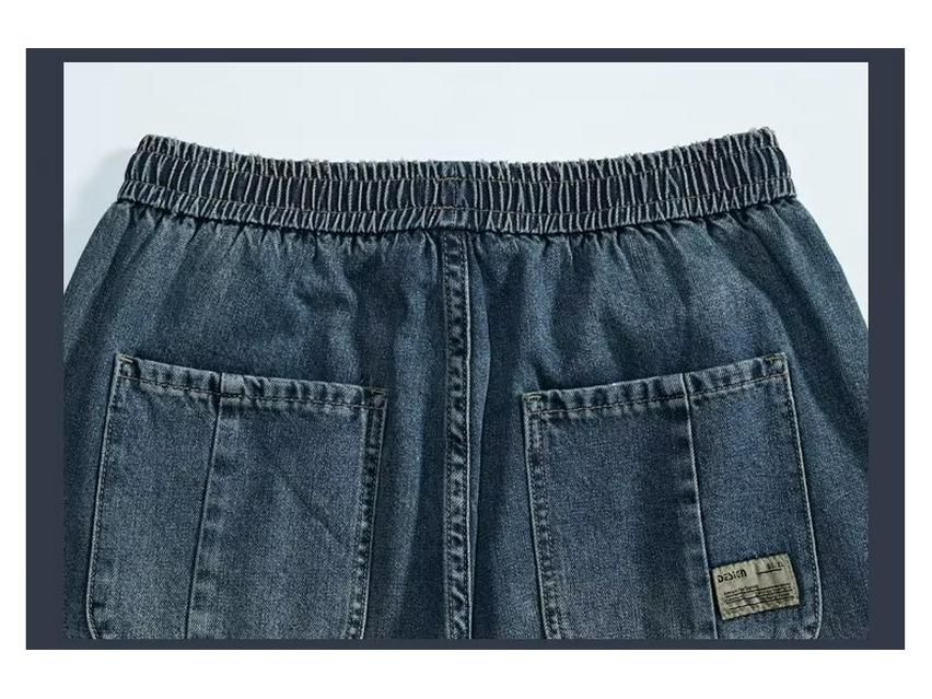 Men's Trendy Mid-Length Denim Shorts – Summer Style, High Street Influence, Hong Kong-Inspired, Perfect for Teenagers and Young Men.