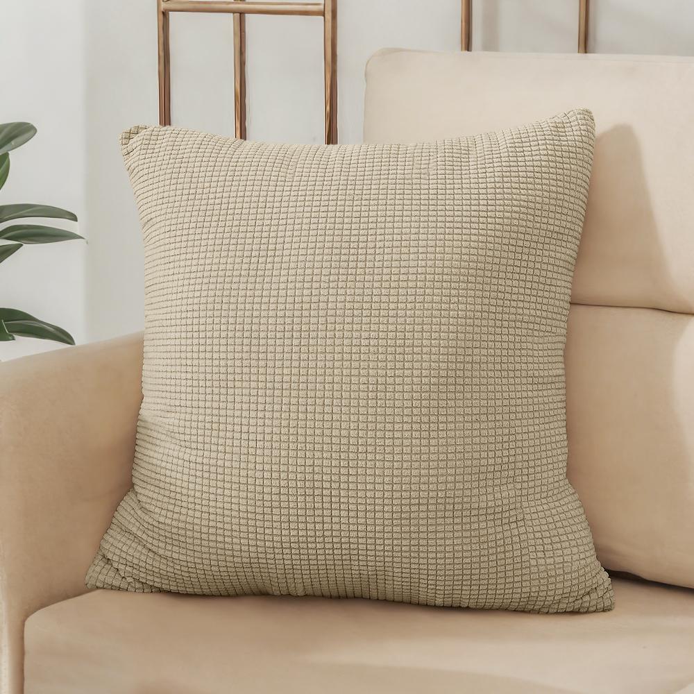 40x40 45x45 50x50 Housse de coussin Jacquard Couleur Unie pour Canapé Bureau Coussin lombaire Housse de coussin Décoration de Maison