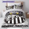Santos FC Pattern Bedding Set Quilt Cover Pillowcase Home Decor Gift (1 * Duvet Cover + 2 * Pillowcase, Without Core)