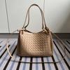 2025 New leather women's bag fashion classic woven bag butterfly buckle parachute shoulder oblique span bag