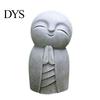 Jizo Statue Dekorativ Langlebig Harz Grau Kleiner Buddha Skulptur für Außendekoration