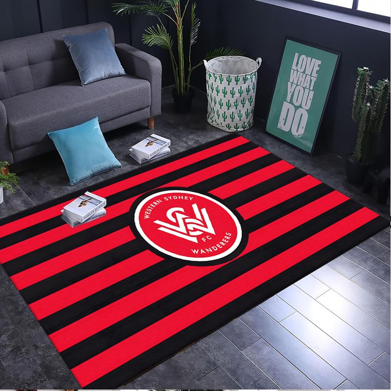1PC rug Western Sydney Wanderers Fc Carpet, Chair Rug,Area Rug for Office Bedroom living rooms bedroom, Doormat decor Christmas fan gifts