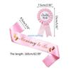 Mommy To Be Sash To Be Button Pin Baby Shower Maternity Sash Belly Belt D57B