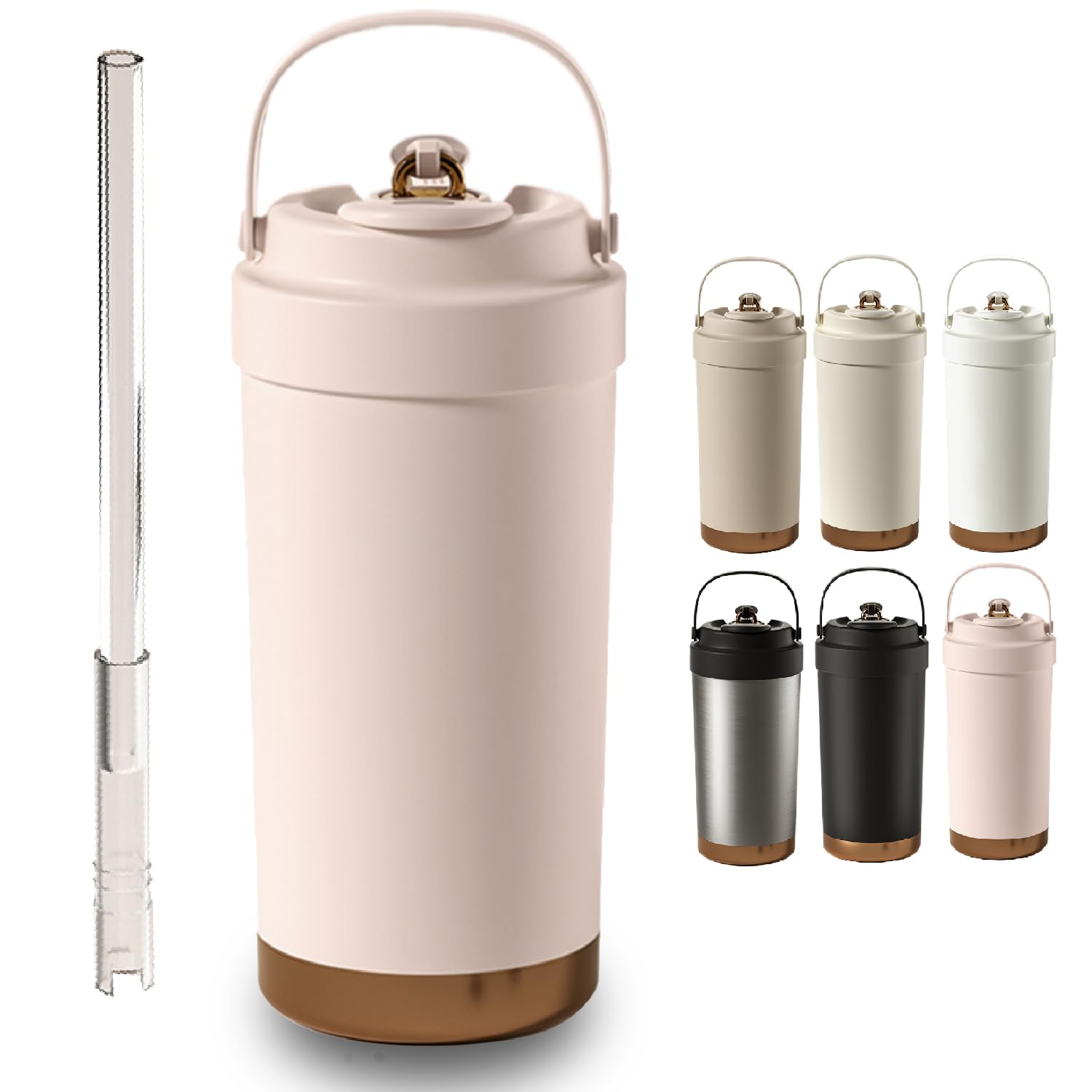 

500ml Tumbler with Straw, Mug, Water Bottle, 316 Stainless Steel, with Lid, Large Capacity, Vacuum Insulated, Keeps Hot or Cold, Portable, Direct