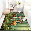 1PC Forest and Deer Print Carpet for Living Room Bedroom Bedside Sofa Floor Mat Modern Home Decor Aisle Corridor Area Rug