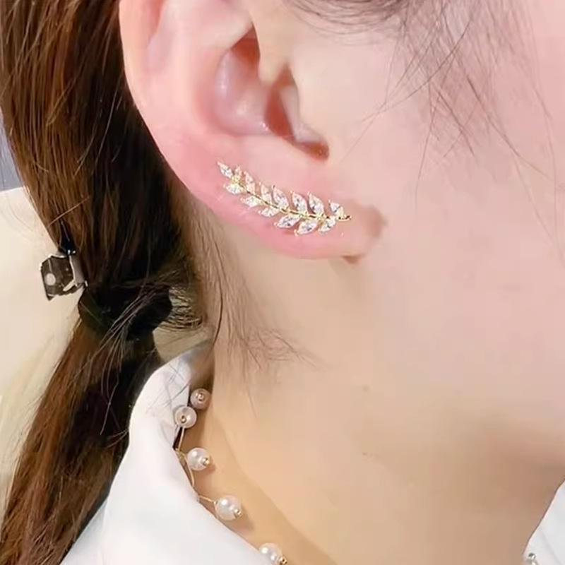 Trendy brand micro-trimmed wheat earrings for women, niche everyday pairing, elegant earrings, fashionable, elegant, and trendy